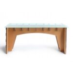 Scrivania per ufficio in cartone e vetro 'Lys V'