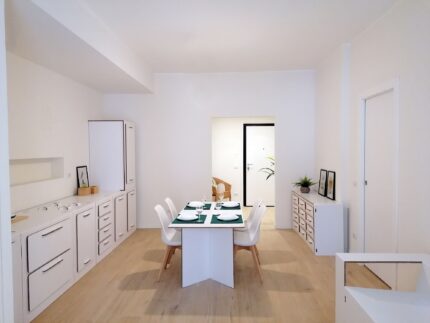 allestimento cucina in cartone