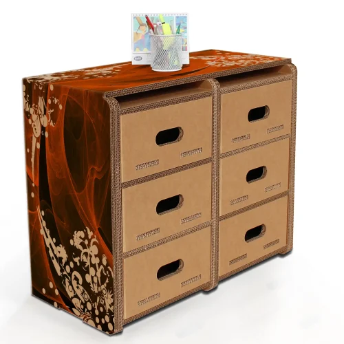 Mobiletto in cartone per ufficio