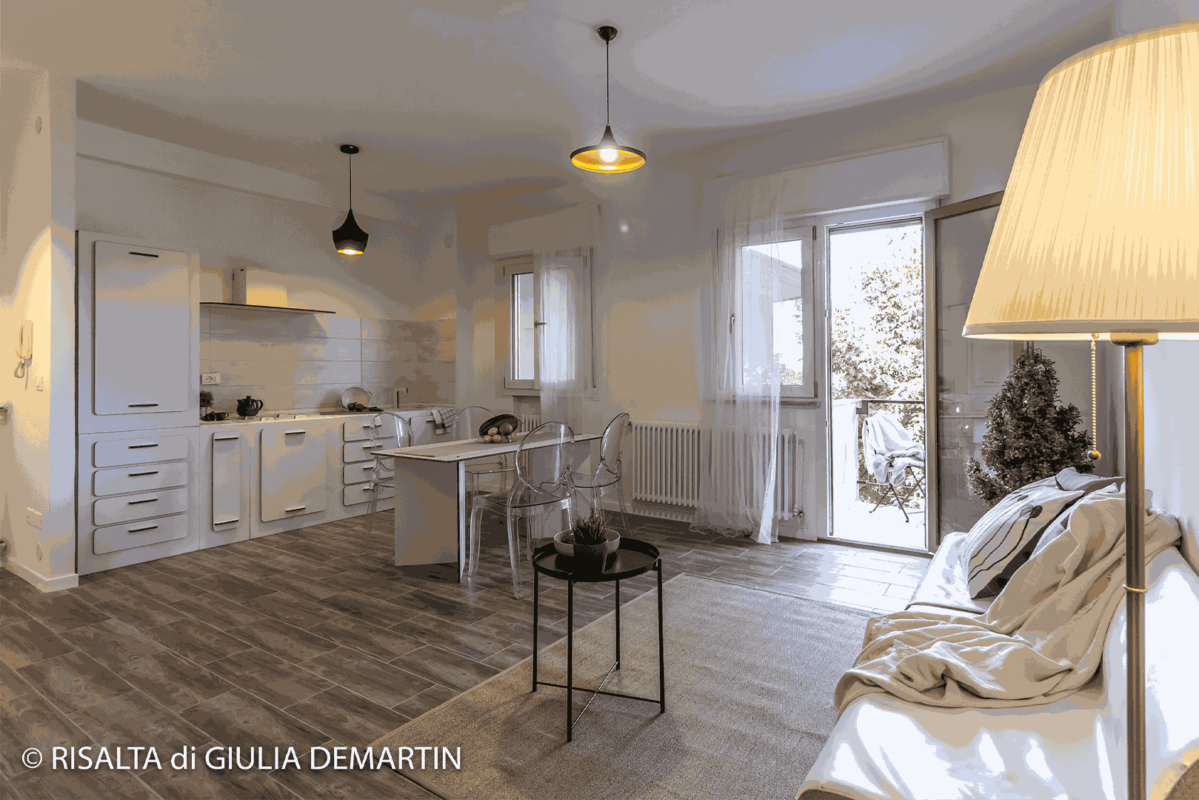 cucina modulare in cartone per home staging