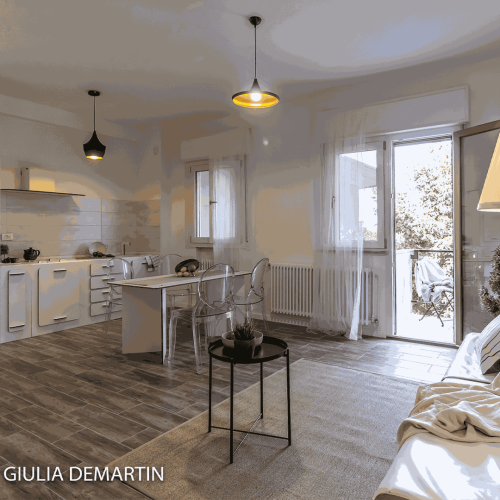 cucina modulare in cartone per home staging
