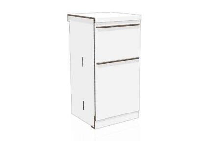 Medium drawer base 60 cm kitchen in cardboard 'Lia'