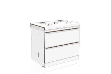 Küchenunterschrank 90 cm aus Karton 'Lia'