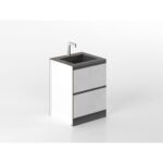 Sink base unit 60 cm stoneware/anthracite 'Cassandra'