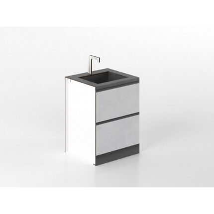 Sink base unit 60 cm stoneware/anthracite 'Cassandra'
