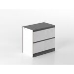 2 drawers base unit 90 cm stoneware/anthracite 'Cassandra'