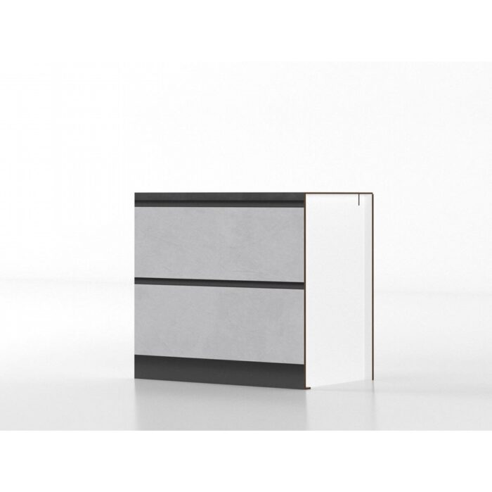 2 drawers base unit 90 cm stoneware/anthracite 'Cassandra' - Image 2