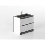 Base lavandino 90 cm gres/antracite 'Cassandra'