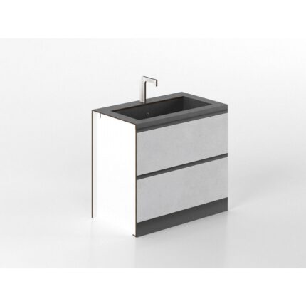 Base lavandino 90 cm gres/antracite 'Cassandra'