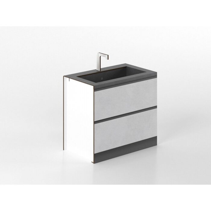 Base lavandino 90 cm gres/antracite 'Cassandra' - immagine 1