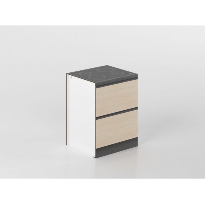 Base fornello 60 cm legno/antracite 'Cassandra' - immagine 1