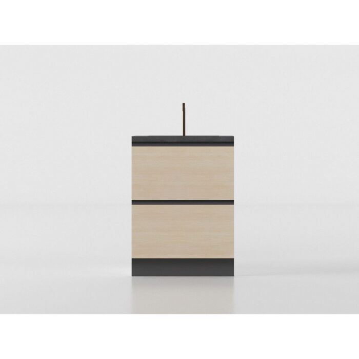 Base lavandino 60 cm legno/antracite 'Cassandra' - immagine 3