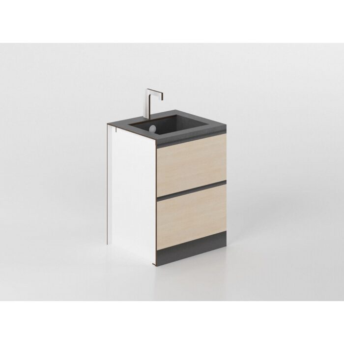 AnLg-Base-da-60-Lavandino-3 Base lavandino 60 cm legno/antracite 'Cassandra' - immagine 1