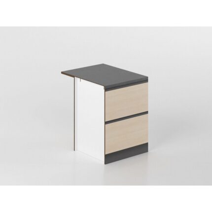 Base piano snack 60 cm legno/antracite 'Cassandra'