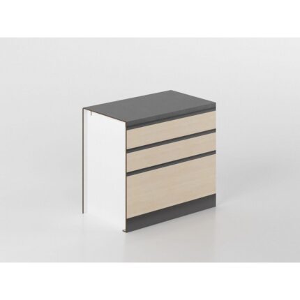 Base cassetti 90 cm legno/antracite 'Cassandra'