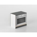 Base forno e fornelli 90 cm legno/antracite 'Cassandra'