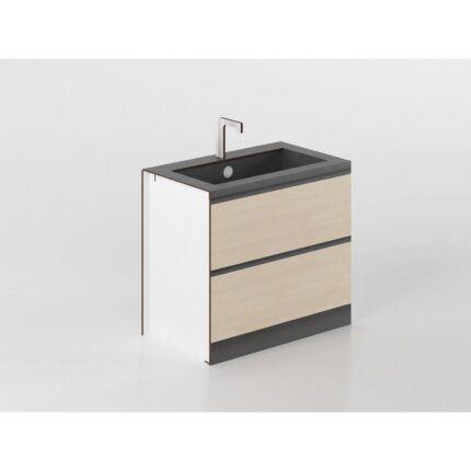 Base lavandino 90 cm legno/antracite 'Cassandra'