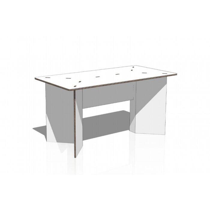 Tavolo rinforzato in cartone per allestimenti home staging