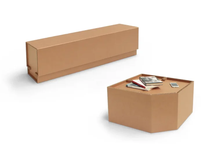 composizione panca in cartone