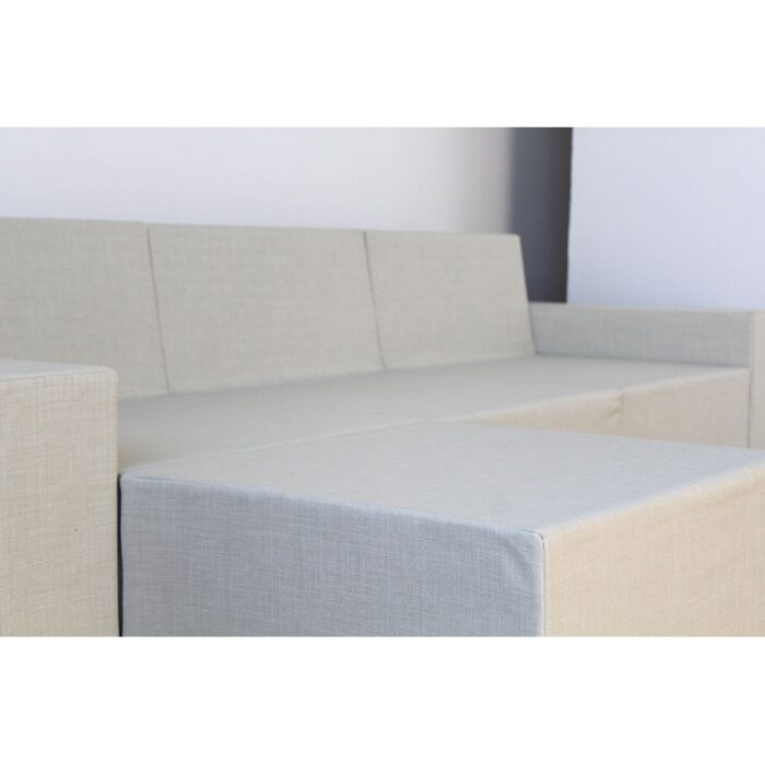 3 seater sofa with grey upholstery - Image 6
