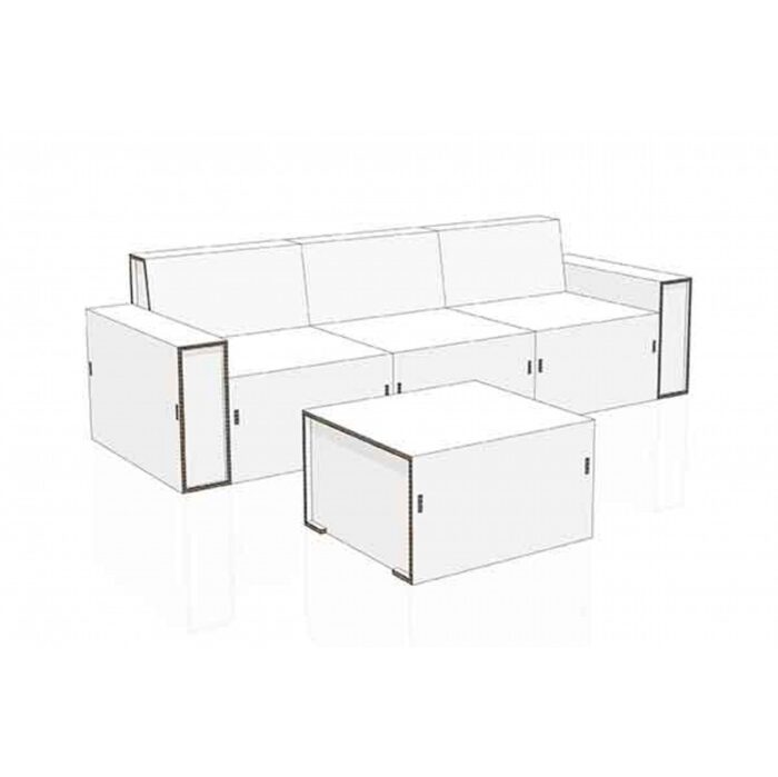 3-Sitzer-Sofa mit beiger Polsterung – Bild 6