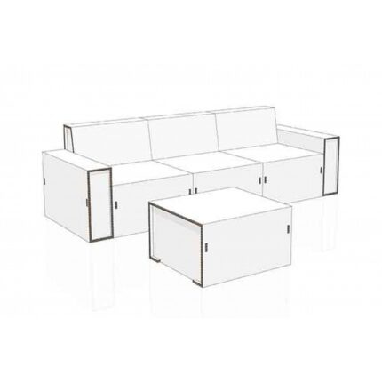 composizione divano in cartone