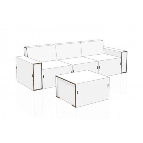 composizione divano in cartone