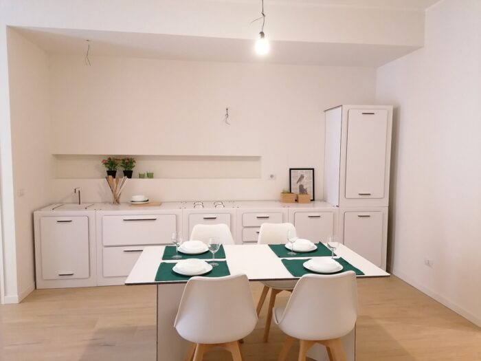 cucina in cartone bianca classica