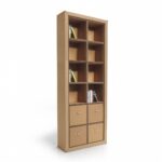Modular cardboard bookcase 'Flua Plus 60'
