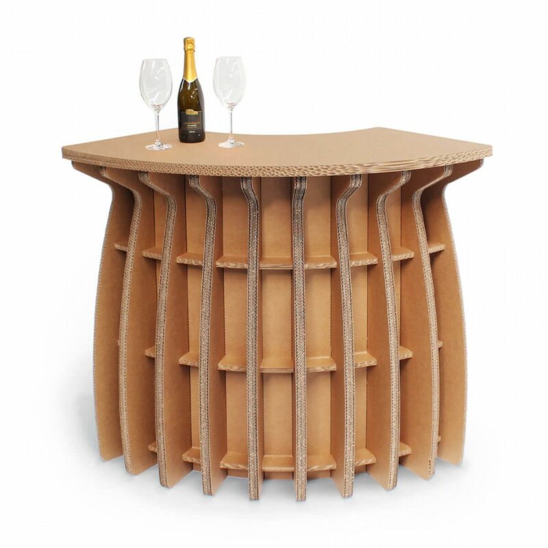 Gebogene Kartontheke 'Galambra DE 90' - NaturDesign