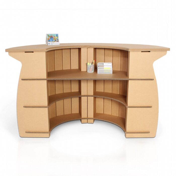 Bancone in cartone con curva 180° 'Galabra R180' Bancone in cartone con curva 180° 'Galabra R180'