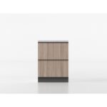 Meuble bas avec plaque de cuisson 60 cm noyer/grès 'Cassandra' – Image 2