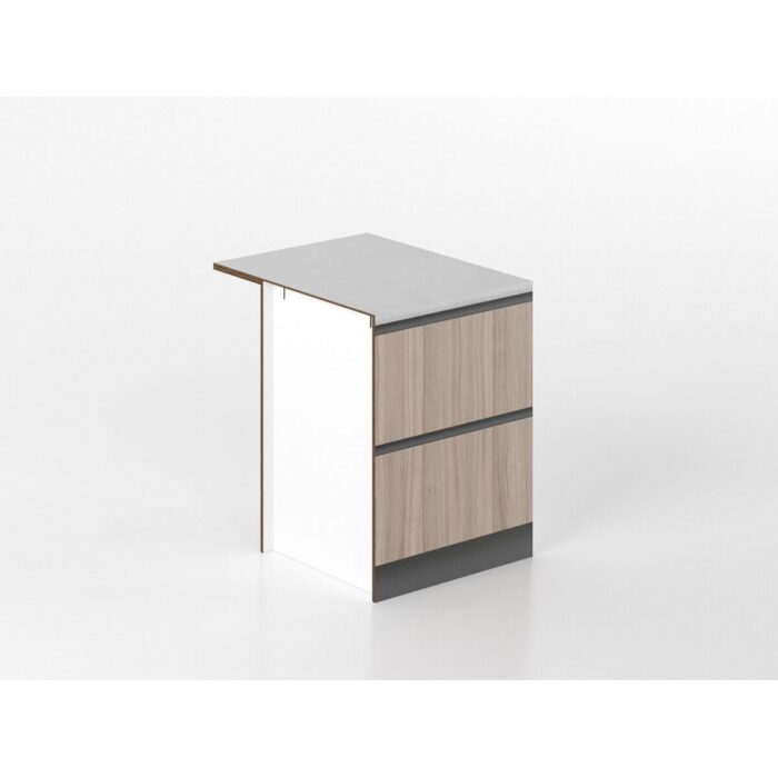 Base piano snack 60 cm noce/gres 'Cassandra' - immagine 1