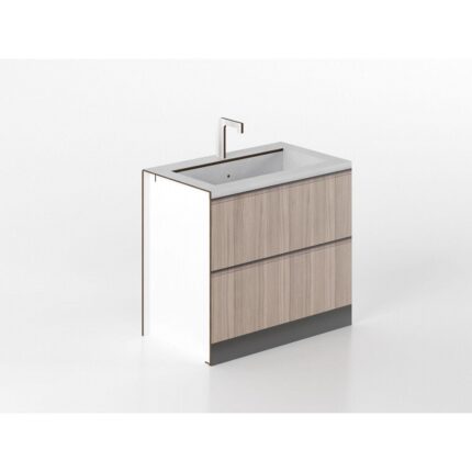 Base lavandino 90 cm noce/gres 'Cassandra'