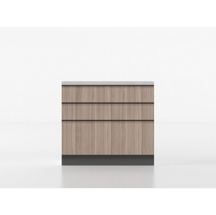 Meuble bas avec tiroir 90 cm noyer/grès 'Cassandra' – Image 2