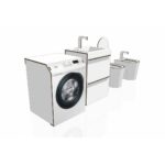 Kit per arredo bagno in cartone home staging