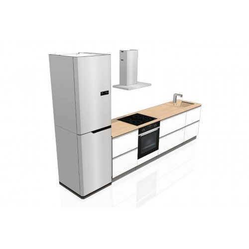 KIT cucina in cartone con stampa legno/bianco 'Clarea'