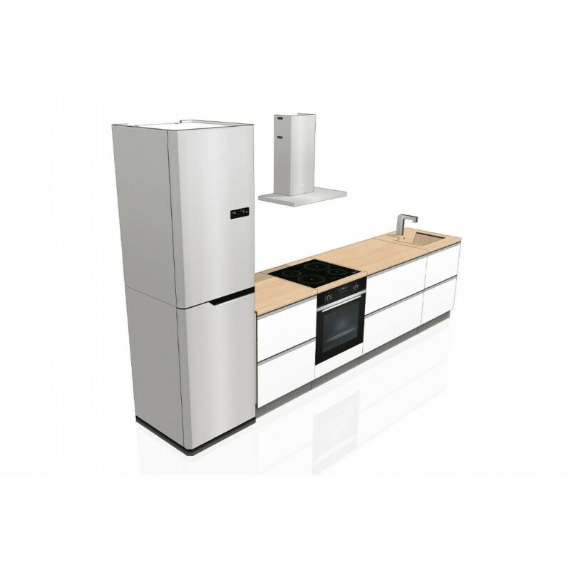 KIT cucina in cartone con stampa legno/bianco 'Clarea'