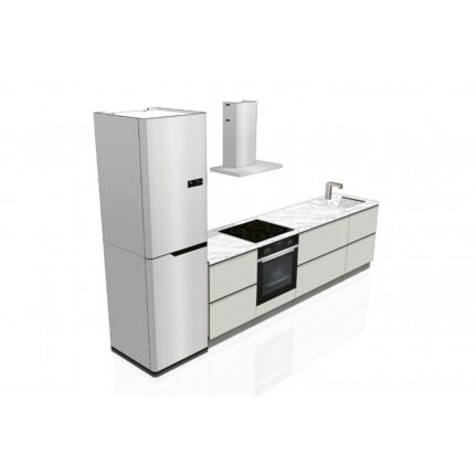 Cardboard kitchen KIT with marble/grey 'Clarea' print