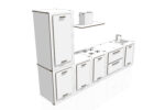 KIT cucina bianca in cartone per home staging 'Gioia'