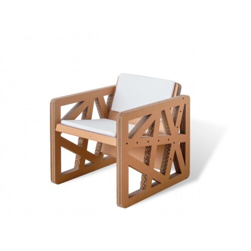 Reticulated cardboard chair 'Conio Relax'