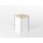 Base angolare 60 cm bianco/rovere 'Cassandra'