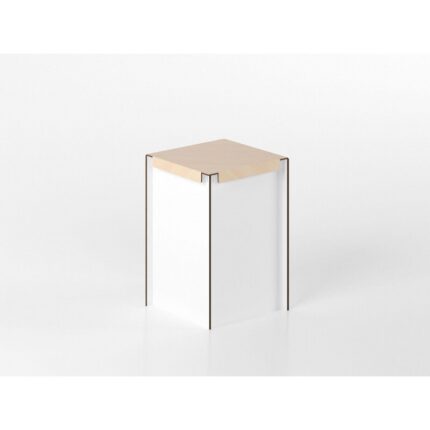 Base angolare 60 cm bianco/rovere 'Cassandra'