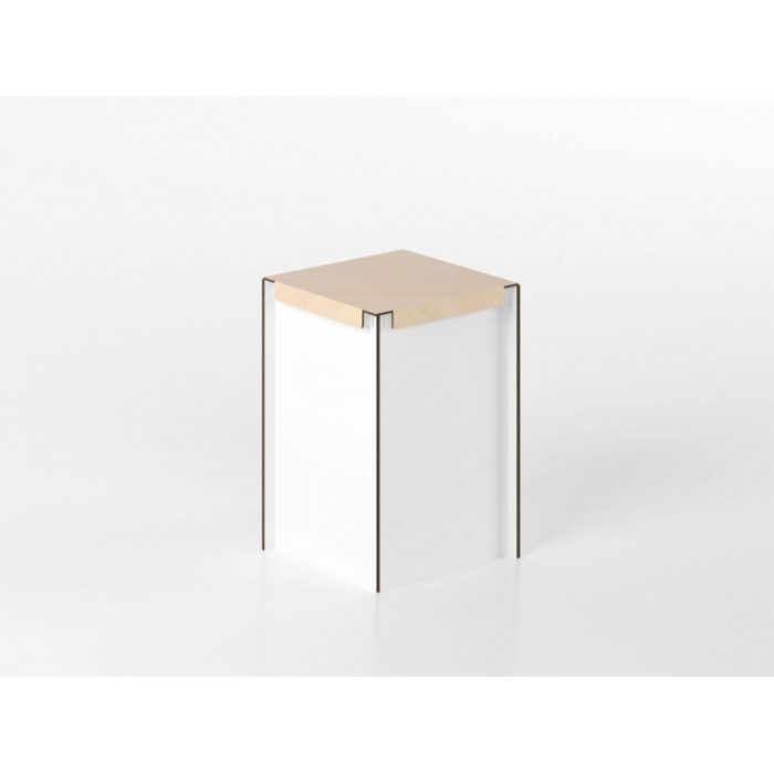 Base angolare 60 cm bianco/rovere 'Cassandra' - immagine 1