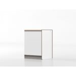 Base anta 60 cm bianco/rovere 'Cassandra' - immagine 2