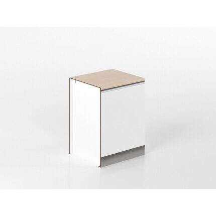 Base anta 60 cm bianco/rovere 'Cassandra'