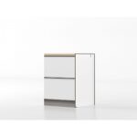 2 drawers base unit 60 cm white/oak 'Cassandra' - Image 2