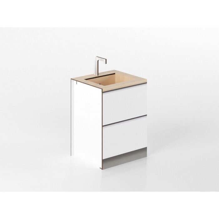LgBi-Base-da-60-Sink-3 Unterschrank Spüle 60 cm weiß/Eiche 'Cassandra' – Bild 1