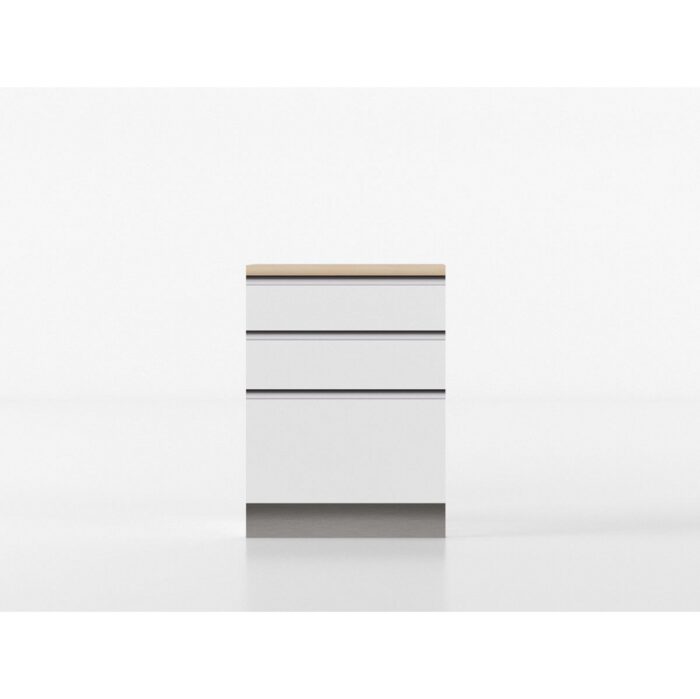 Base cassetti 60 cm bianco/rovere 'Cassandra' - immagine 2