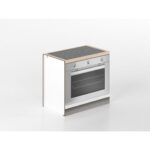 Base forno e fornelli 90 cm bianco/rovere 'Cassandra'